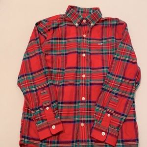 Like New - Vineyard Vines red plaid whale shirt button down!